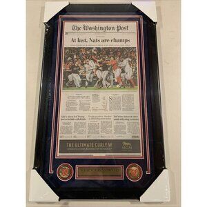 Washington Nationals 2019 World Series Washington Post Original Newspaper Framed